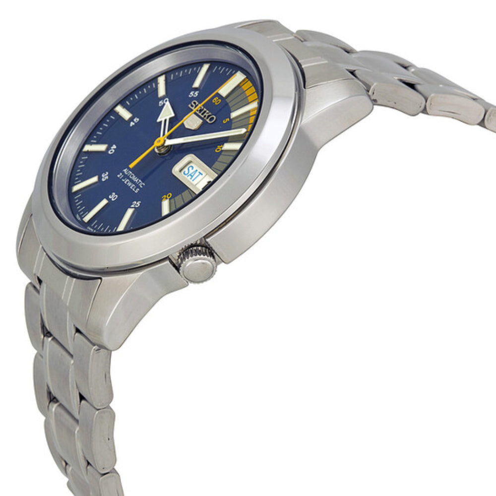 Seiko Men's 38mm Silver Bracelet Watch - Blue Dial