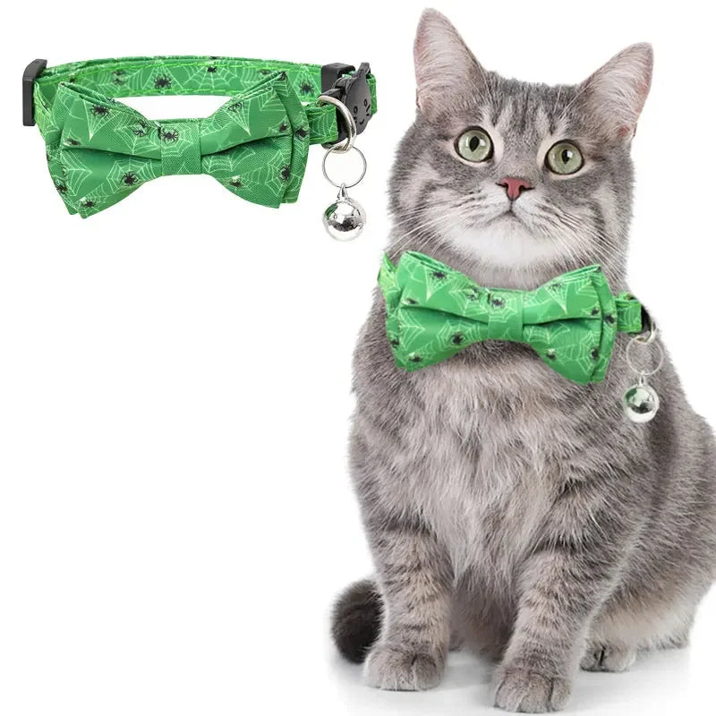 Pet Breakaway Cat Collar Halloween Adjustable Tie Bow Cute Puppy Kitten Collars Rabbit Accessories Pet Pet Products