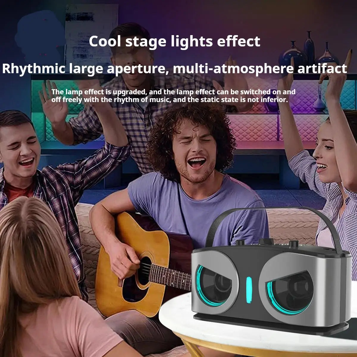 Owls 20W Wireless Bluetooth Speaker with Dual Microphones Portable HiFi Sound for Outdoor Karaoke and Family Parties
