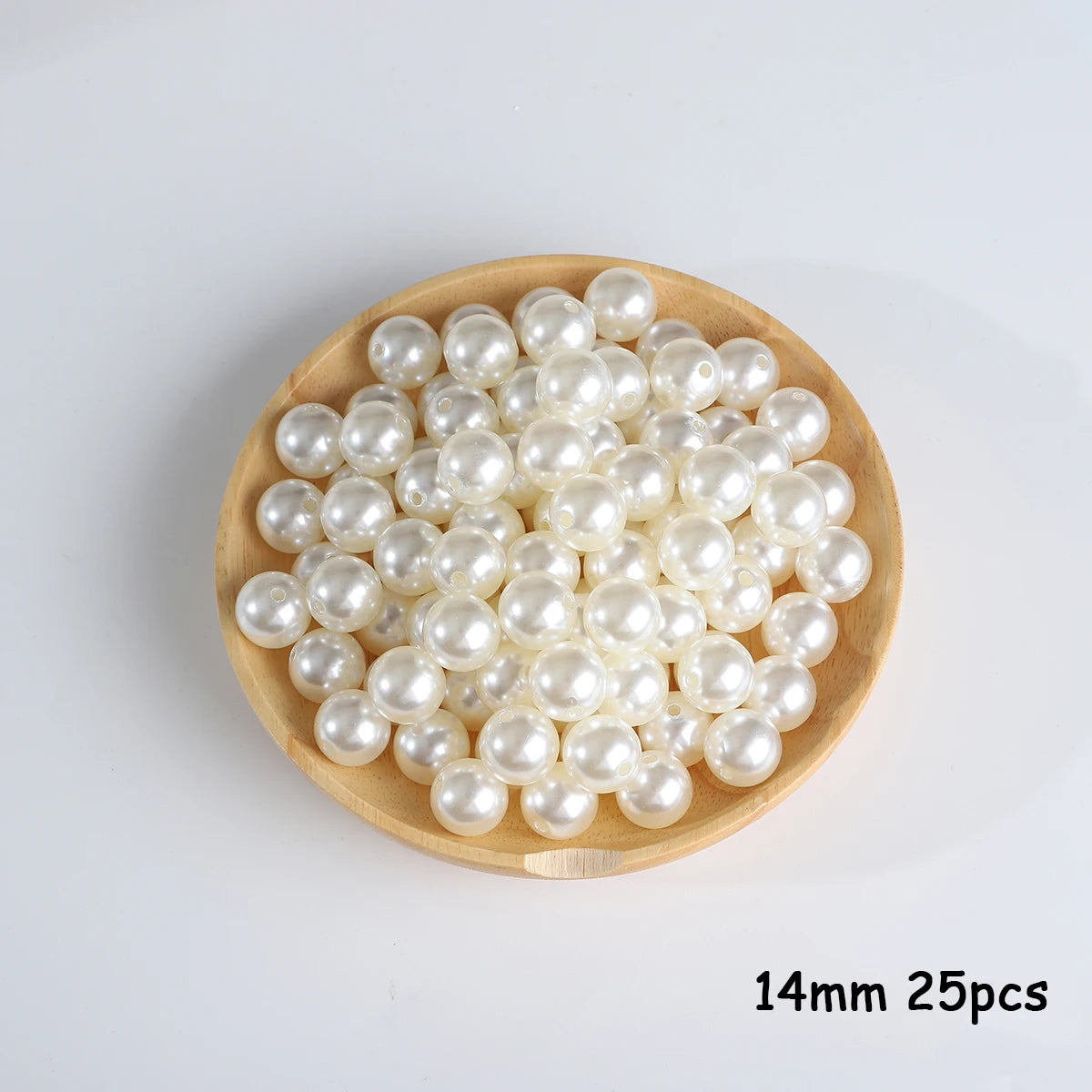 3-20mm 10-1000pcs Straight Hole ABS Imitation Pearl Beige White Bracelet Beads for DIY Jewelry Making