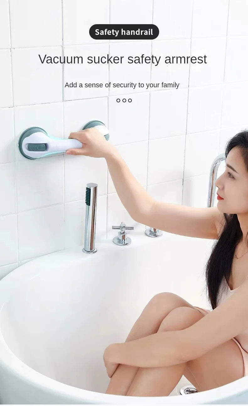 Bathroom Handrail to Prevent Falls Suction Cup Safety Handle for Tub and Shower