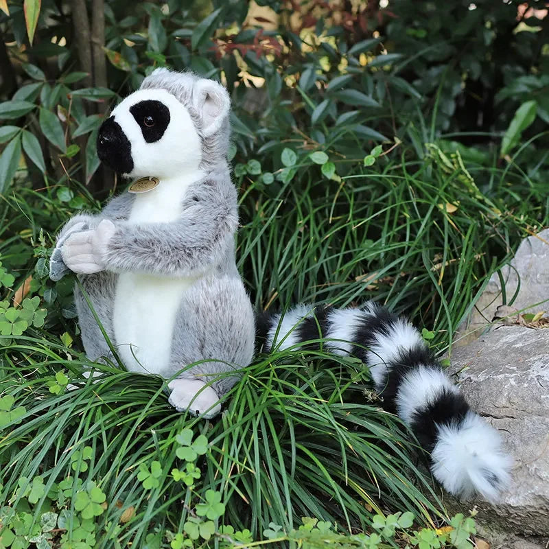 28cm Wild Lemur Plush Stuffed Animal Toy with Short and Long Arms for Kids and Adults
