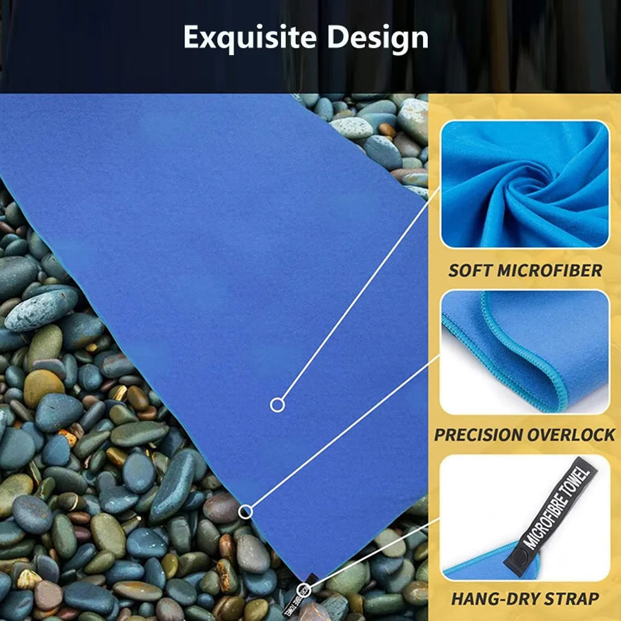 Quick-Dry Sports Towel Microfiber 40X80/76X152CM for Gym Yoga Hiking Beach