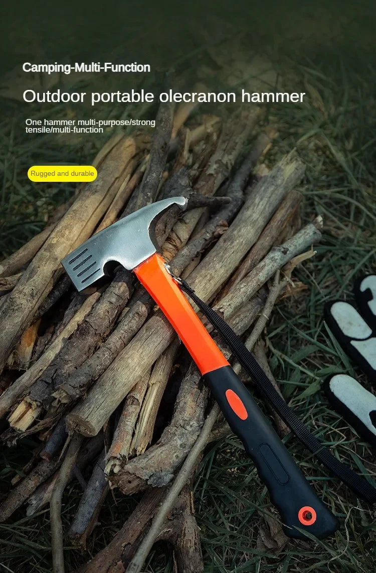 Outdoor Camping Tent Nail Hammer Cast Iron Safety Tool