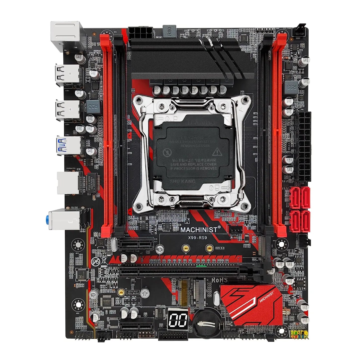 MACHINIST RS9 X99 Motherboard for Xeon E5 V3 V4 LGA 2011-3 DDR4 RAM Support with SATA and PCI-E M.2 Slot
