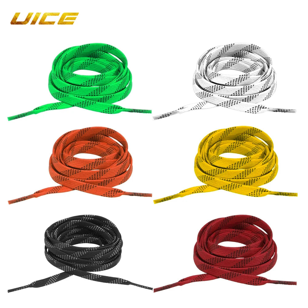 Ice Hockey Skate Laces 84-120inch Waxed Dual Layer Braid