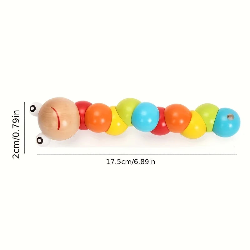 Montessori Wooden Educational Blocks for Babies and Kids Age 0 to 6 - Colorful Learning Toy for Creativity and Skill Development - Ideal Christmas Gift