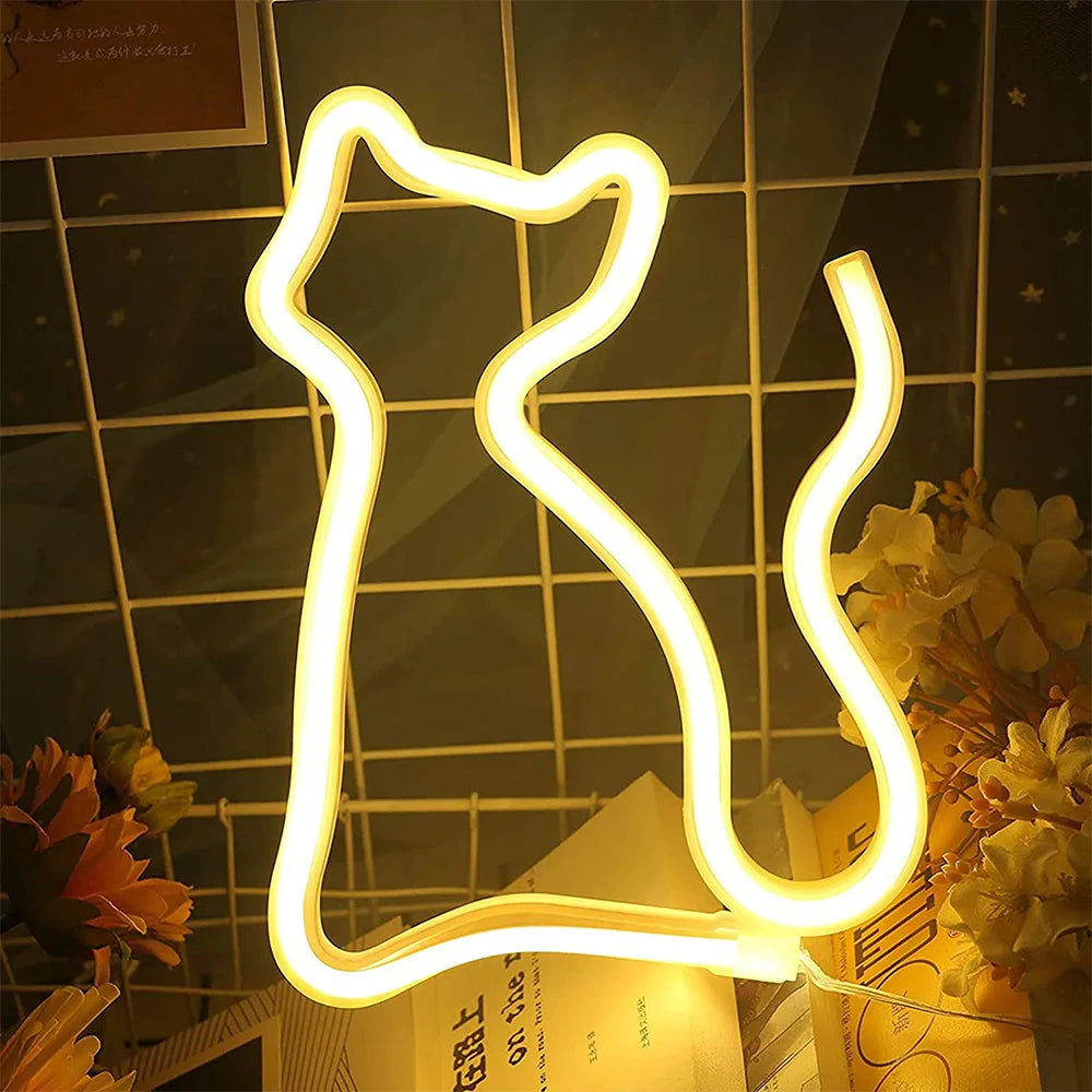 USB/Battery LED Neon Sign Lights Musical Note Wall Art Decor