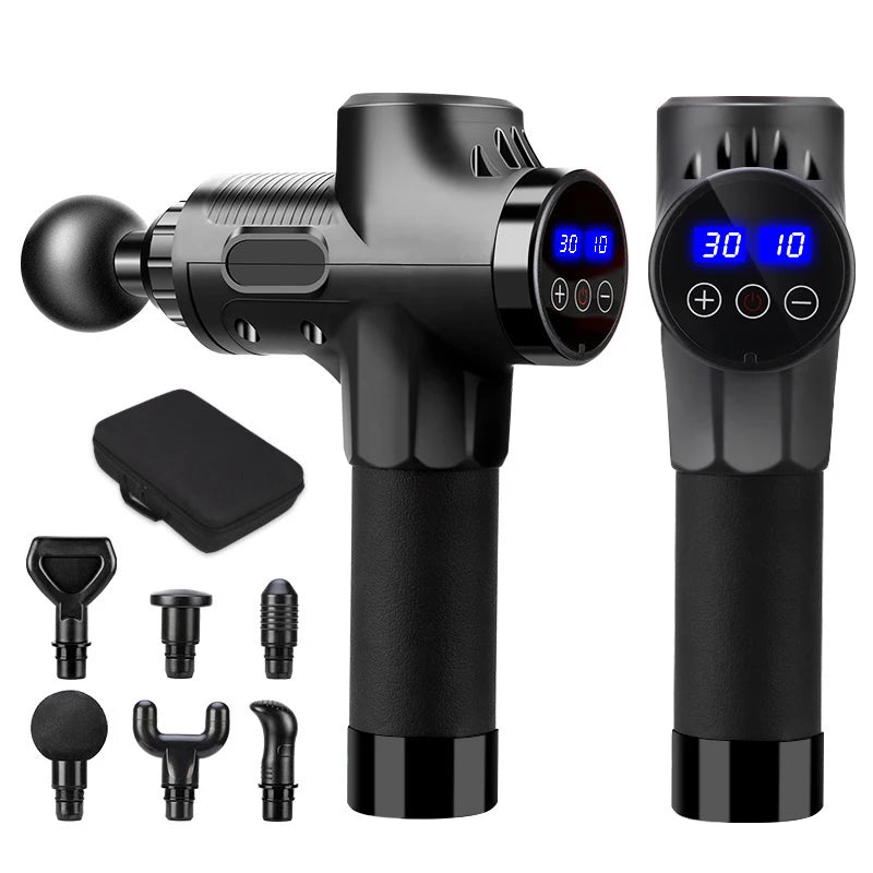 Fascial Massage Gun Electric Percussion Pistol Massager for Deep Tissue Pain Relief and Muscle Relaxation
