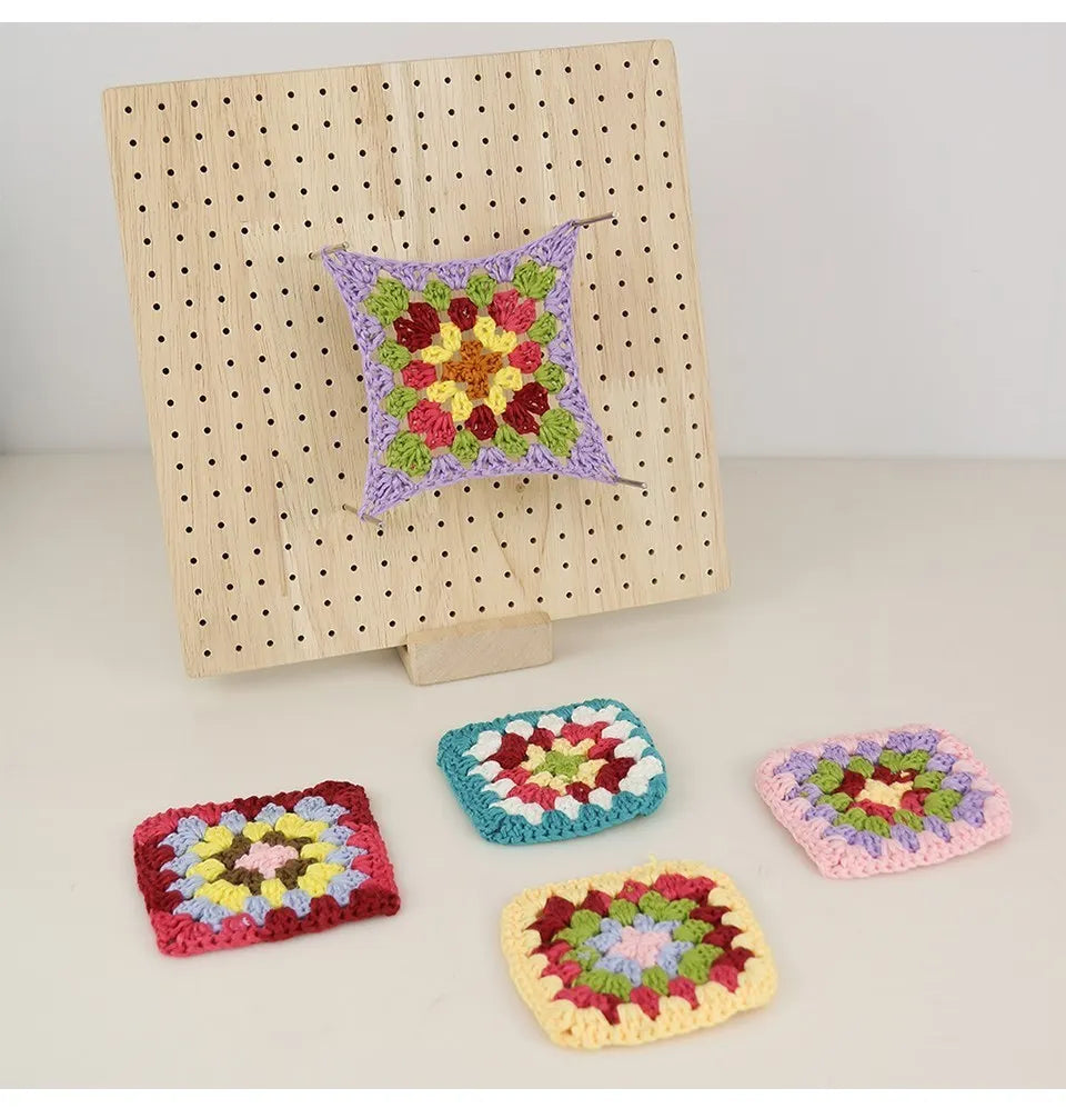 Wooden Knitting Blocking Board for Granny Squares Shawls Scarves Socks Sweaters and DIY Projects