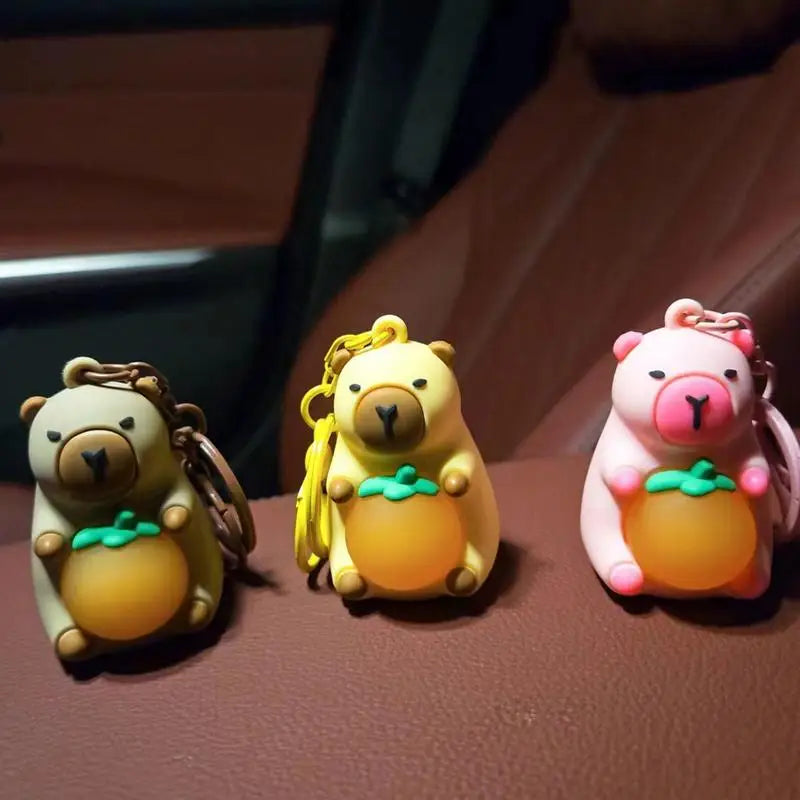 Cute Capybara Key Chains for Girls Glowing Kawaii Charm