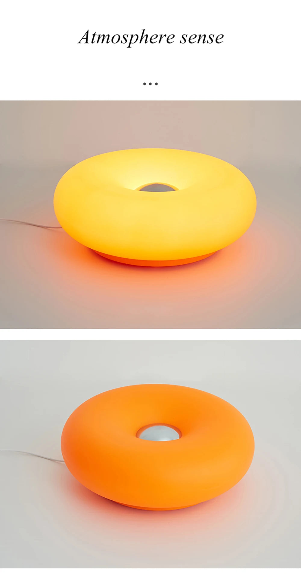 Bauhaus Table Lamp with USB Plug Modern Bedroom and Living Room Decorative Donut Ambient Light