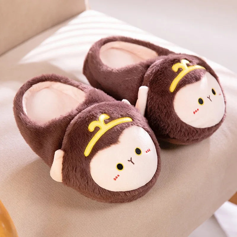 Cute Capybara Plush Slippers Soft Warm Indoor Shoes