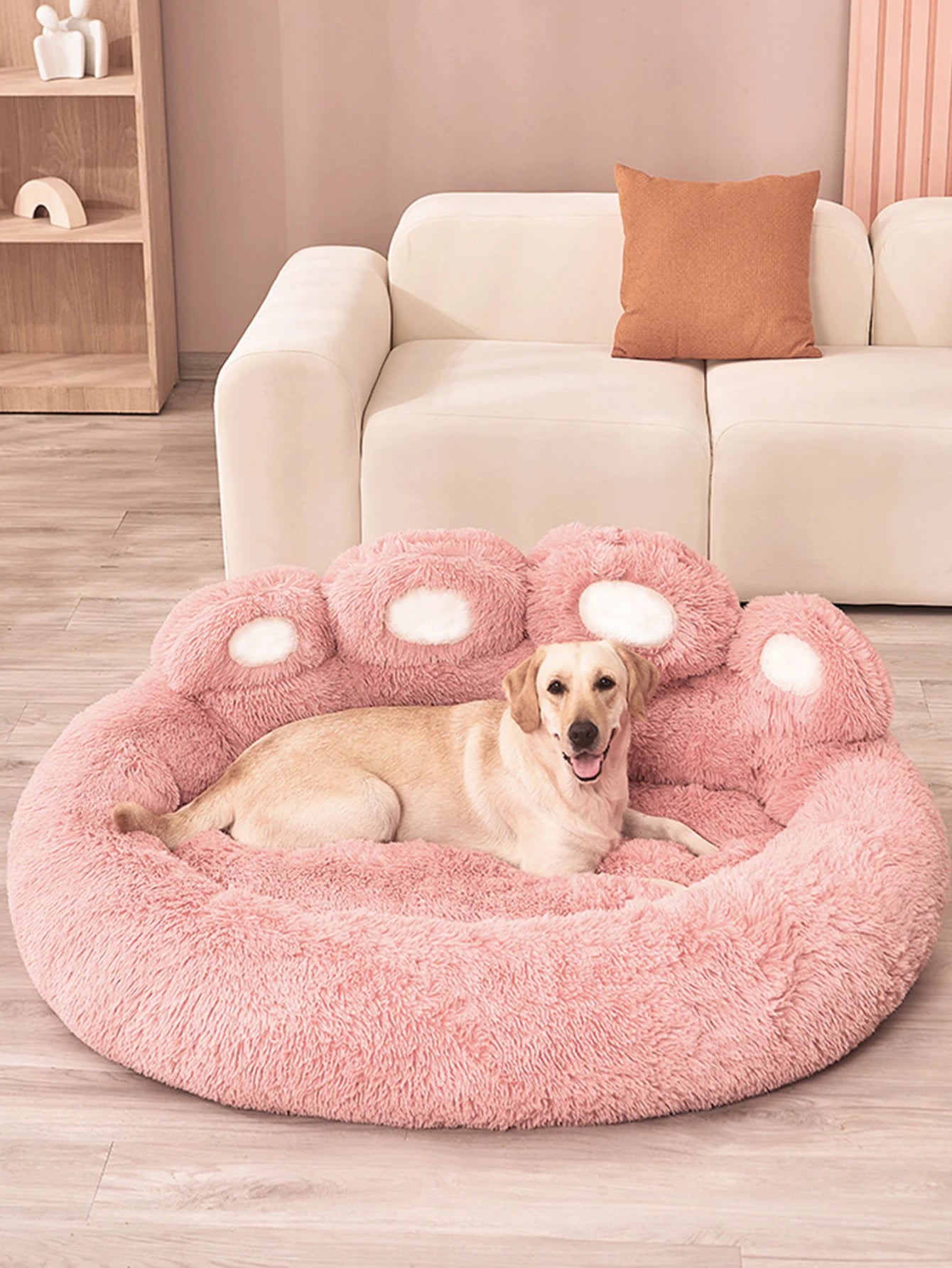 Fluffy Large Dog Bed for Pets Cozy Soft Sofa Basket Mat for Dogs and Cats Plush Kennel Blanket Accessories