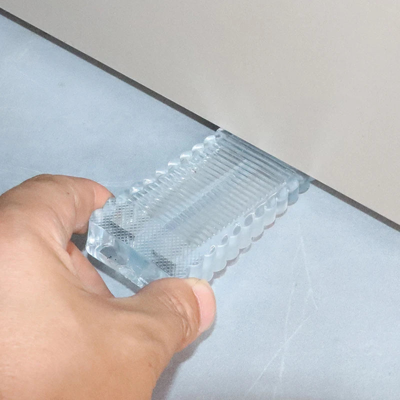 Tope de puerta de silicona con cuña, tope de seguridad, reutilizable, amortiguador, para el hogar y la oficina, tope de puerta manual anticolisión