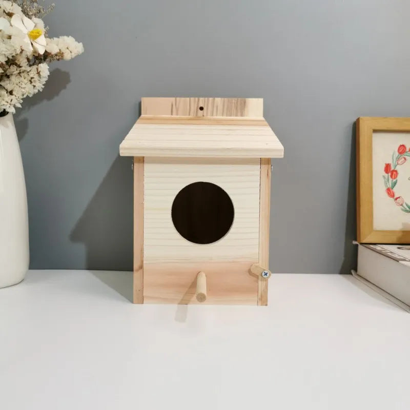 Garden Wooden Hummingbird House Wild Bird For Outdoor Hanging Feeder For Outdoor Garden Yard Decoration Swallow Sparrow Nesting