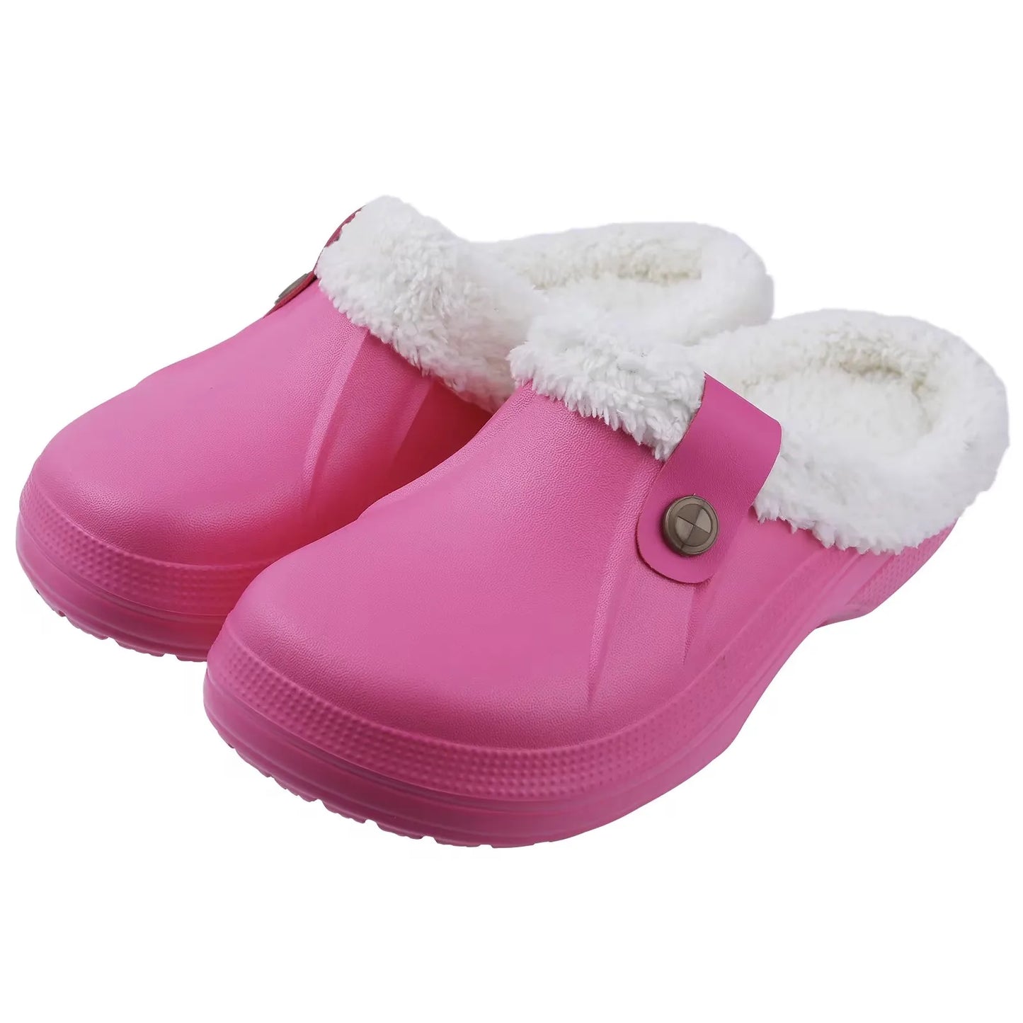Crestar Women and Men Fur Lined Clogs Memory Foam Slippers