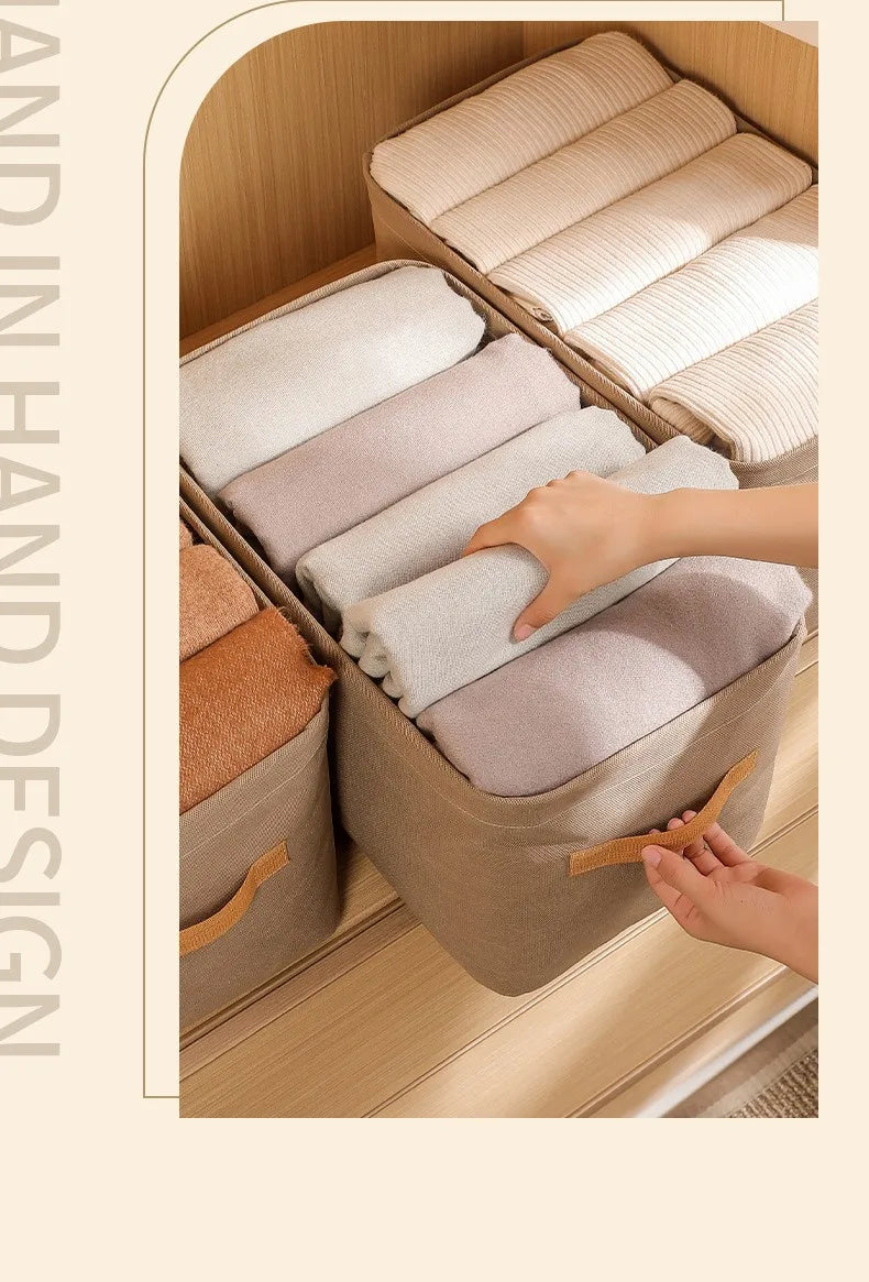 1pc Foldable Clothes and Miscellaneous Storage Box with Steel Frame