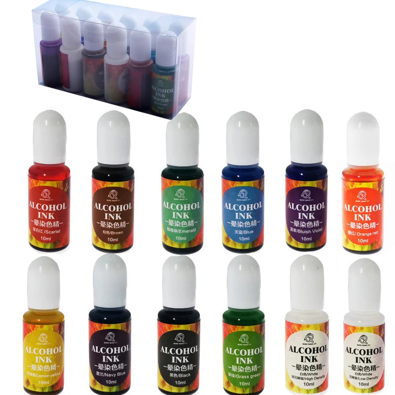 Epoxy Resin Pigment Set Liquid Coloring Agent for DIY Crafts