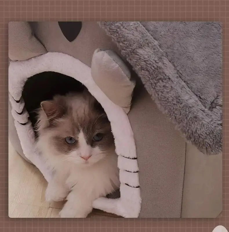 All Seasons Warm Washable Cat Dog House Soft Pet Bed Kennel for Small Medium Pets Durable Cozy Cushion