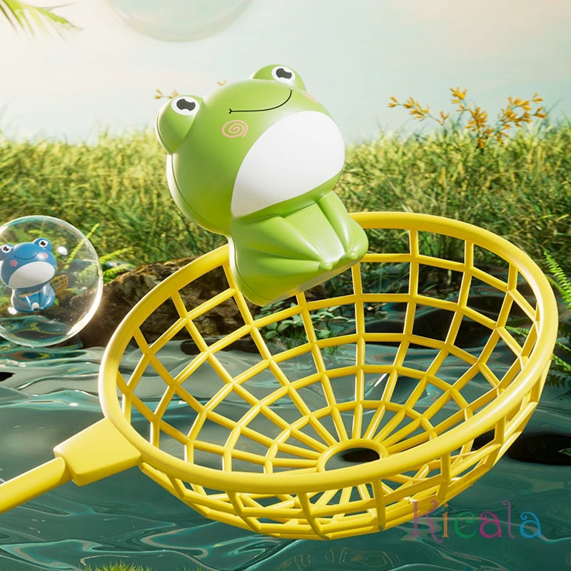 Montessori Launch Frog Toy for Kids Age 3 to 6 - Cartoon Flying Frog Catching Game for Sensory Development and Interactive Fun for 1 to 2 Players