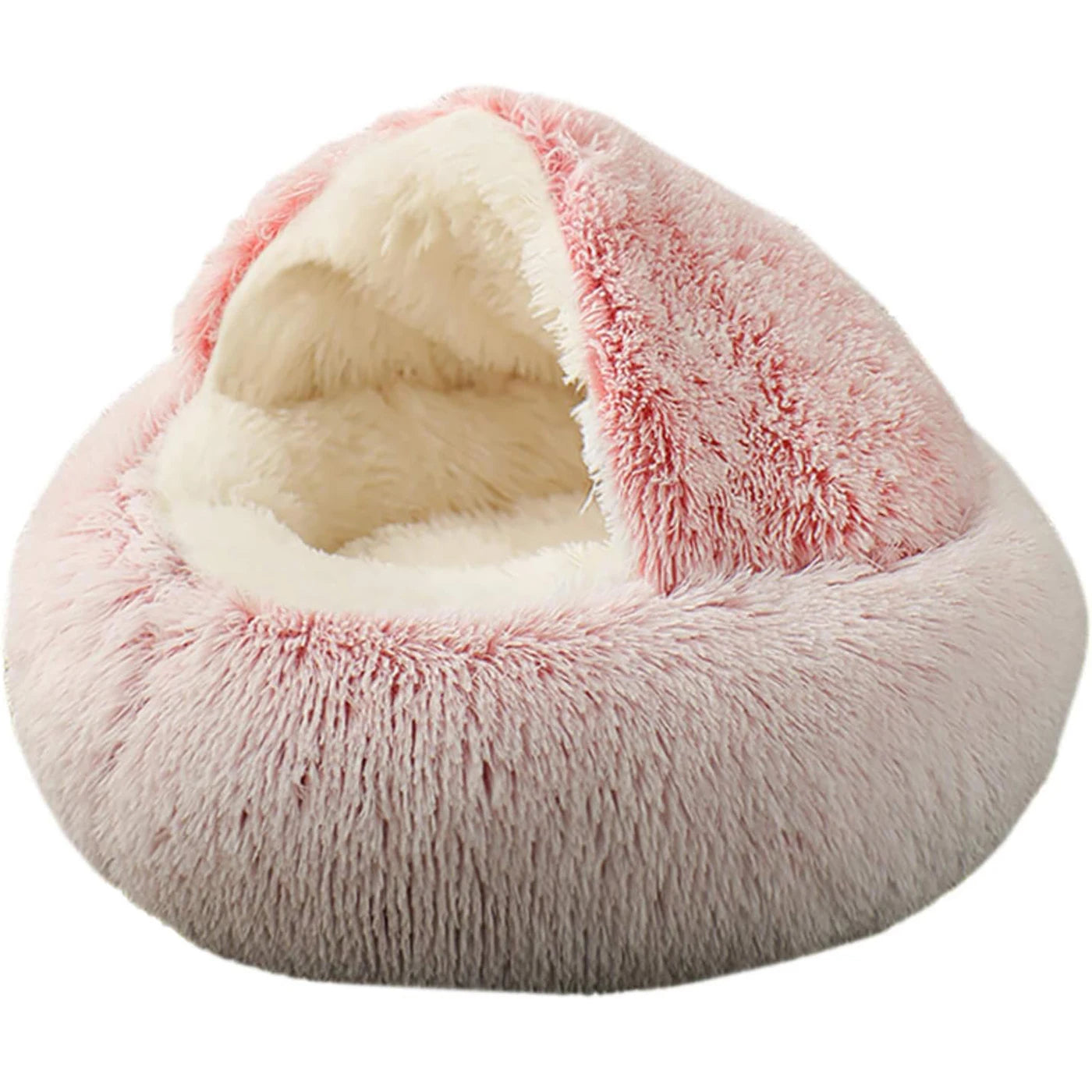 2 in 1 Soft Plush Pet Bed with Cover for Small Dogs and Cats
