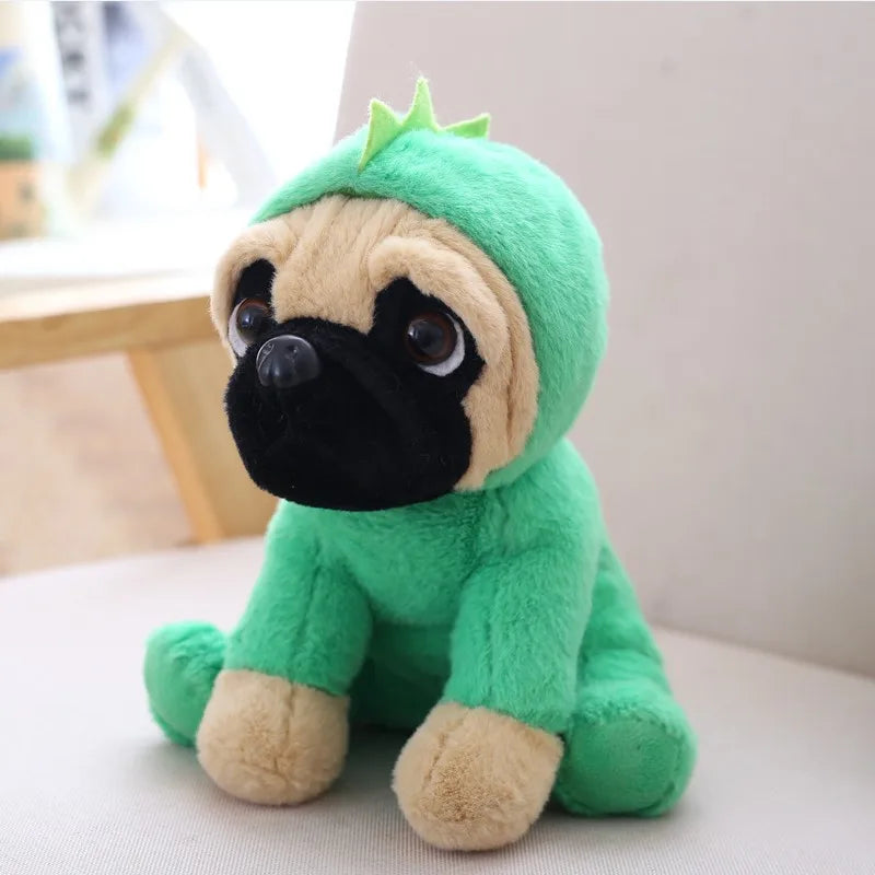 Lifelike Plush Sharpei Pug Simulation Dog Toy for Kids Adorable Cuddly Puppy Gift for Birthdays and Christmas