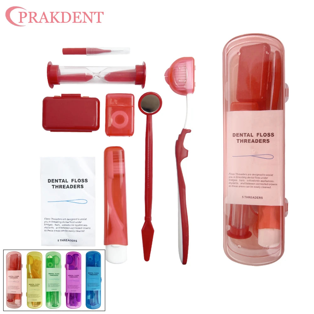 Dental Toothbrush Oral Care Kit with Orthodontic Mirror and Interdental Brush for Braces Cleaning