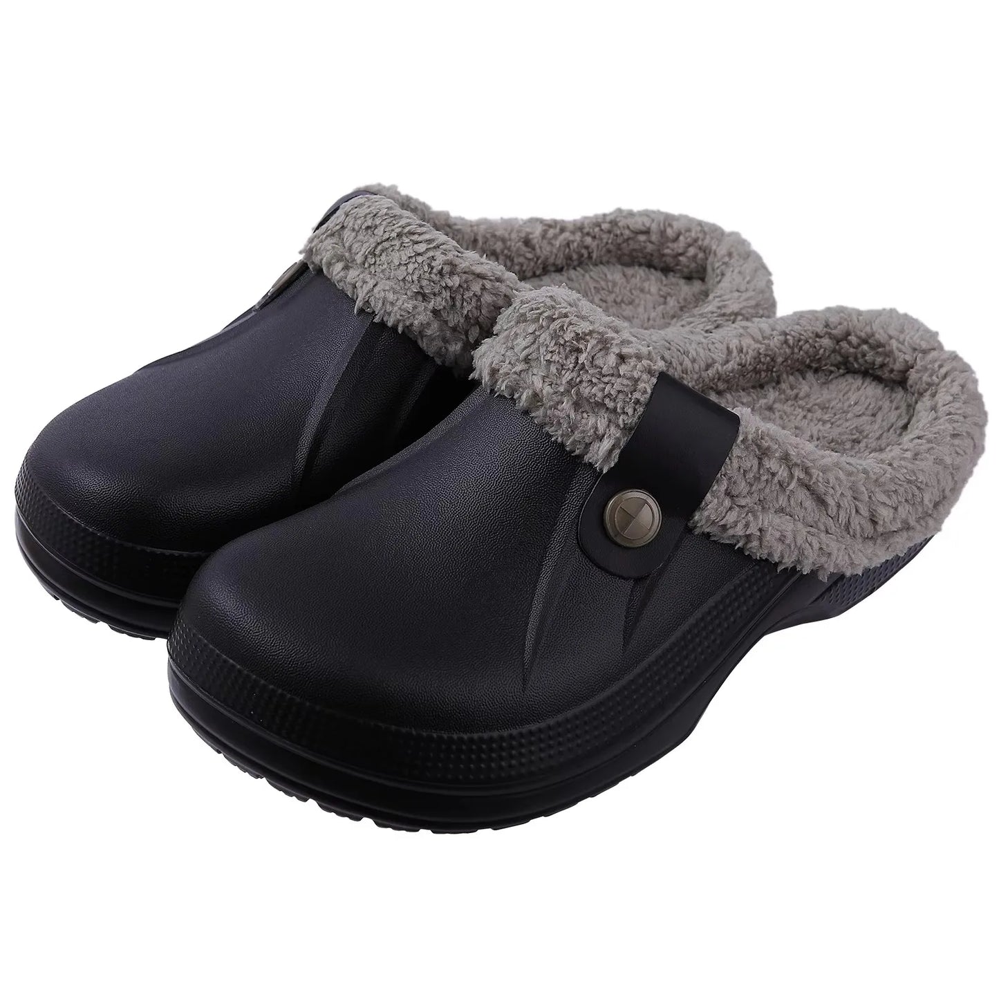 Crestar Women and Men Fur Lined Clogs Memory Foam Slippers