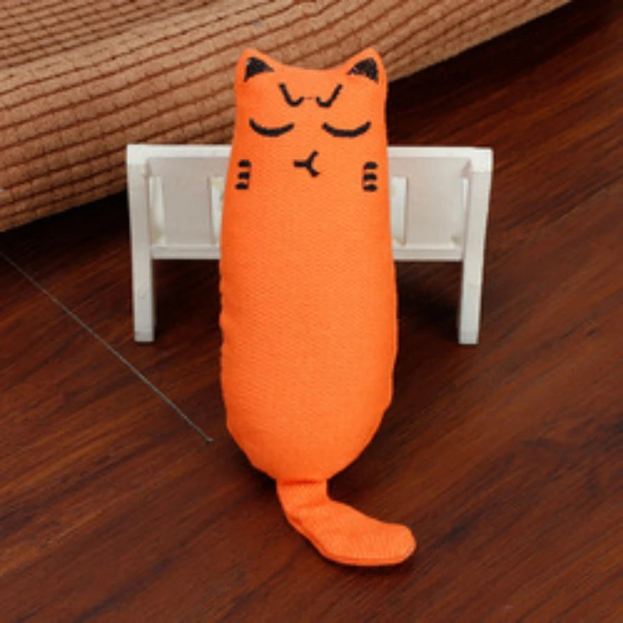 Rustle Sound Catnip Toy Cats Product For Pets Cute Cat Toys For Kitten Teeth Grinding Cat Plush Toy Thumb Pillow Pet Accessories