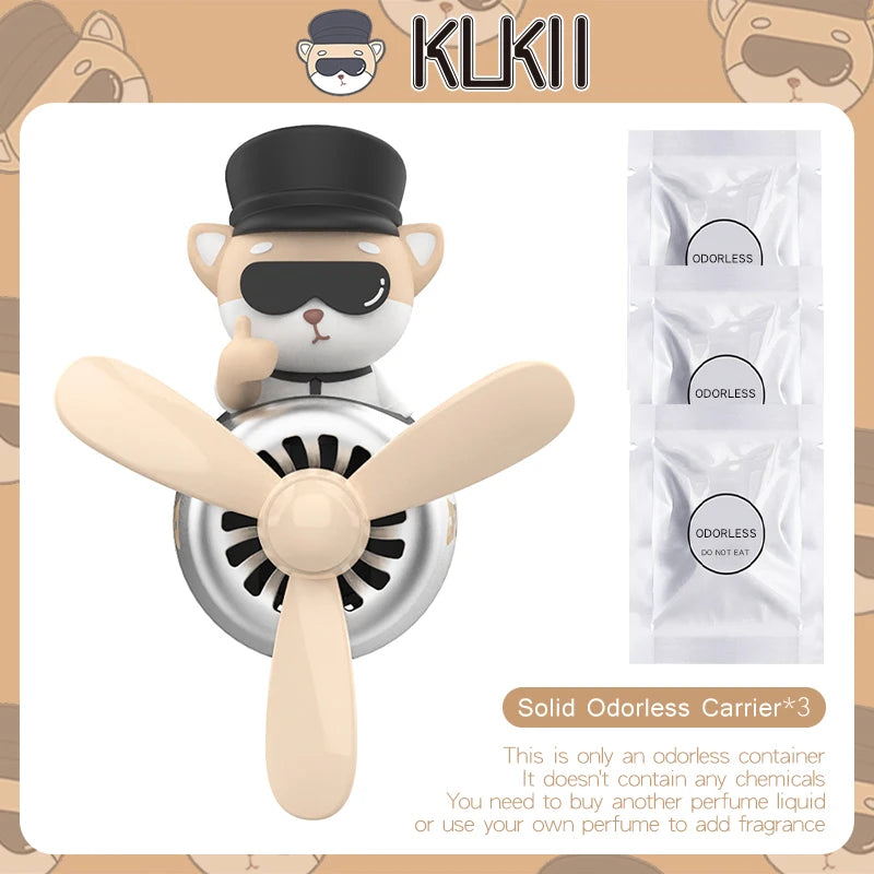 Odorless Ornament Pilot Airplane Fan Car Air Freshener Clip