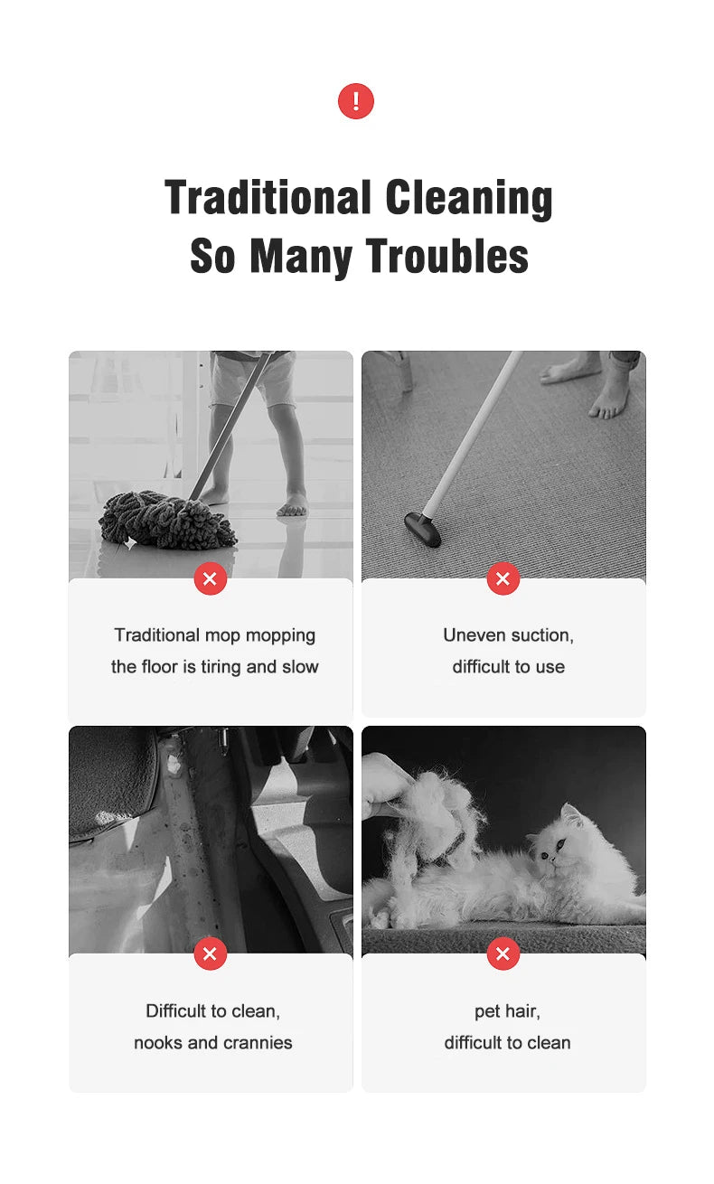 Aspiradora de mano para el hogar, recargable, portátil, para coche, hogar, doble propósito, inalámbrica, recogedora de polvo para pelo de mascotas, 10 000 PA