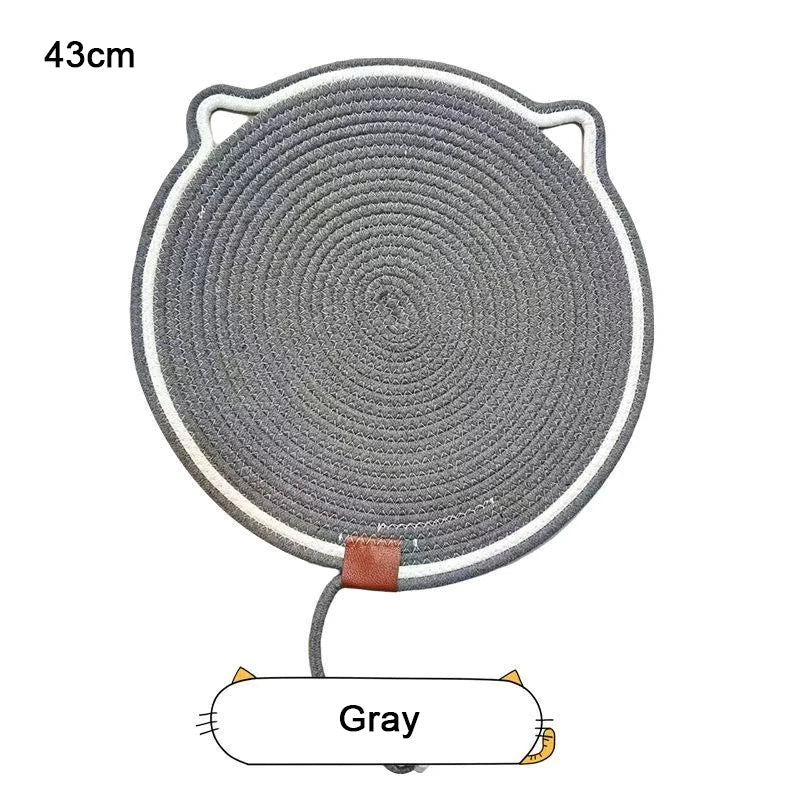 Cotton Rope Cat Scratching Post Mat Cat Scratcher Tool Funny Cat Toys for Grinding Claws Wear-Resistant Cat Scraper Pet Product