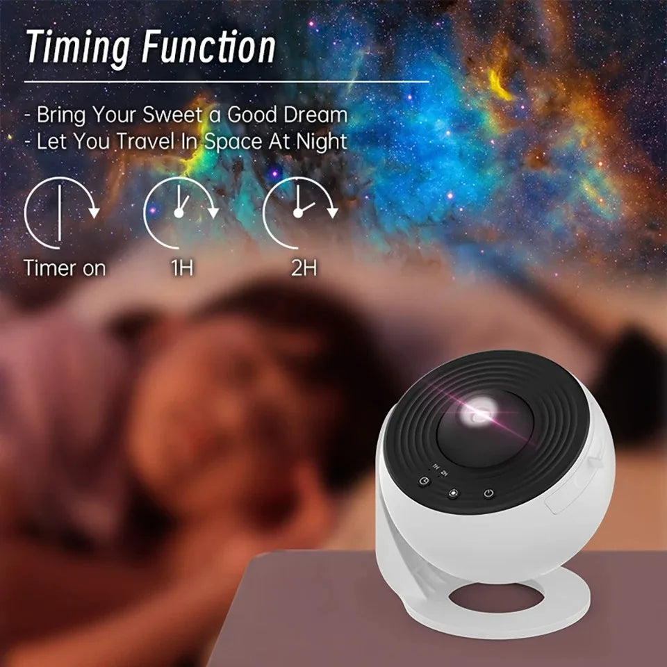 Galaxy Projector Night Light 360 Degree Rotating Starry Sky LED Lamp for Kids Bedroom and Home Decor Gifts