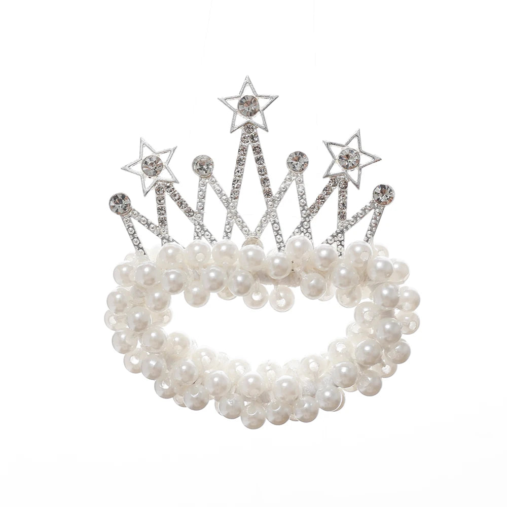 New Fashion Pearl Crown Princess Hair Bands for Girls