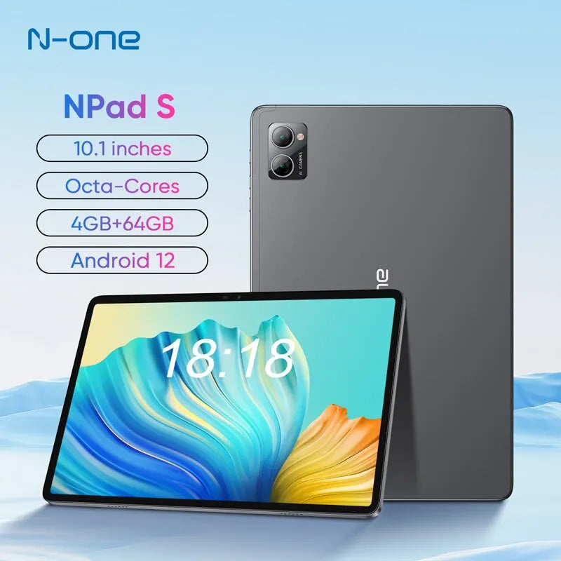 N-ONE NPad S 2023 10.1inch Tablet 1280X800 HD 4GB 64GB Android 12