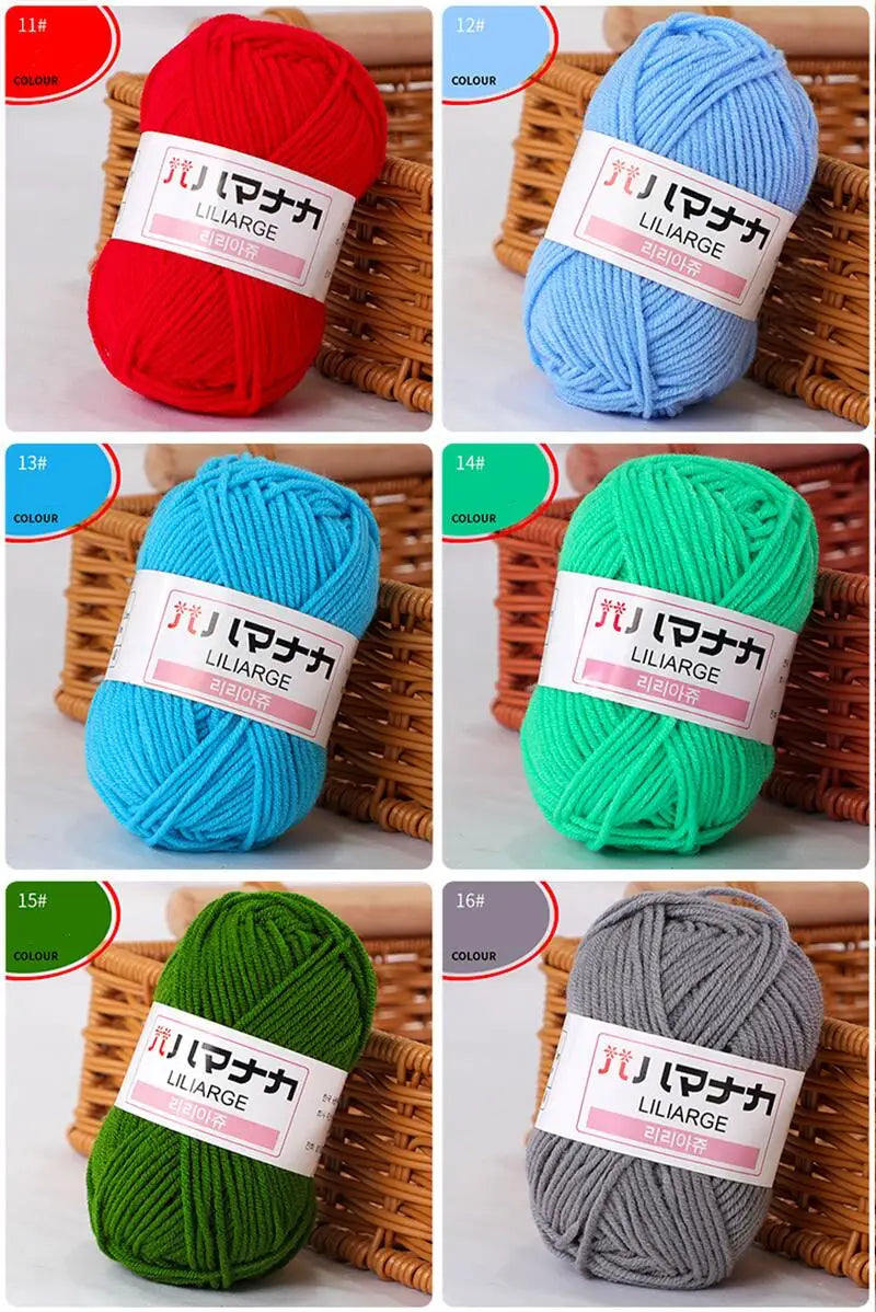 DIY Baby Milk Soft Cotton Knitting Yarn for Sweaters