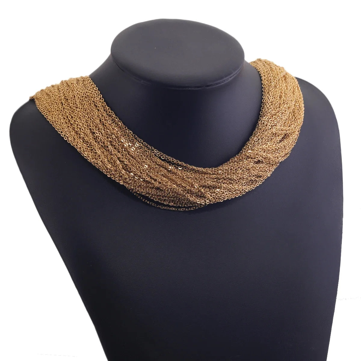 100 Pieces Stainless Steel 18K Gold Plated Link Cable Chain with Lobster Clasp for DIY Jewelry Adjustable Necklace Supplies