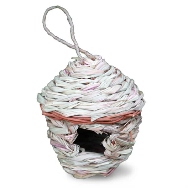 Handwoven Straw Bird Nest Parrot Hatching Breeding Grass Cave Garden Supply Grass Birds House Humming Bird Nest for Lawn Home