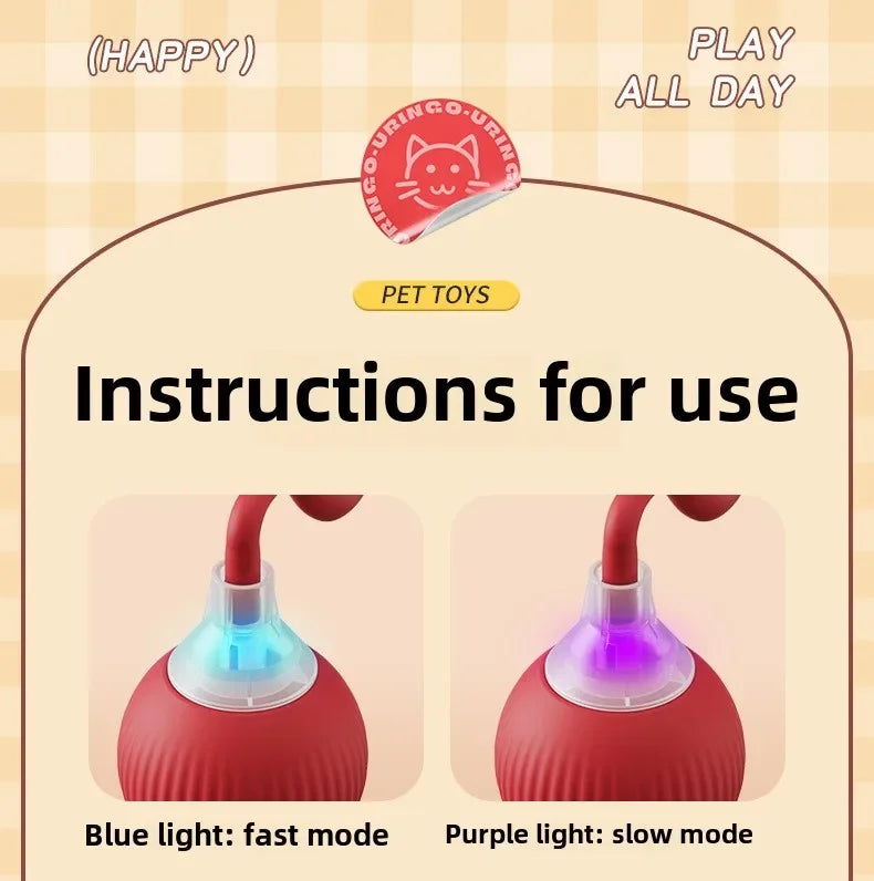 Cat Toys Interactive Ball Electronic Automatic Rolling Magic Ball