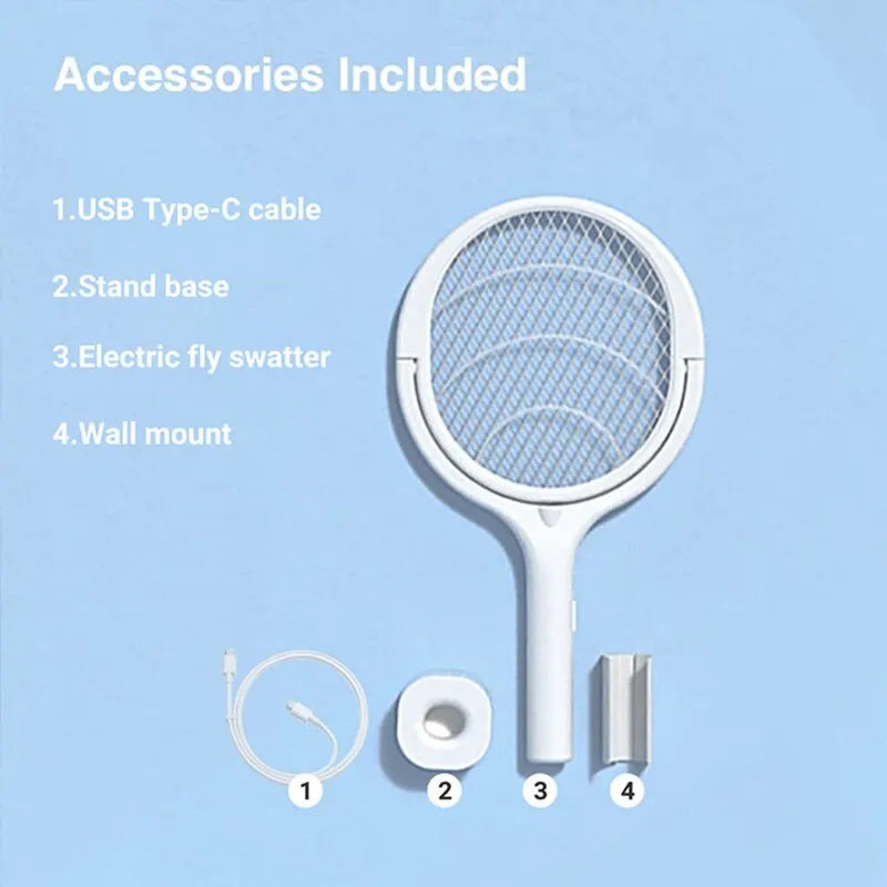 5 In 1 Fast Charging Electric Mosquito Swatter Lamp