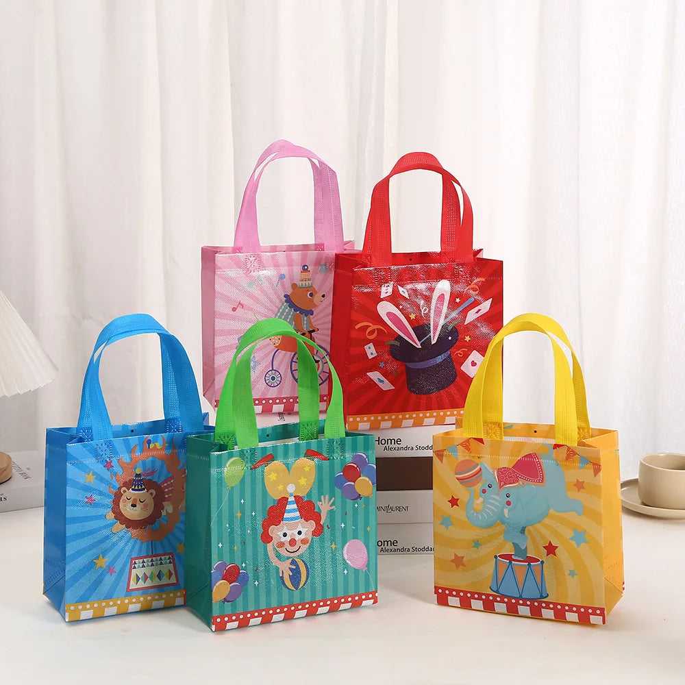 Circus Carnival Non Woven Gift Bags for Kids Birthday