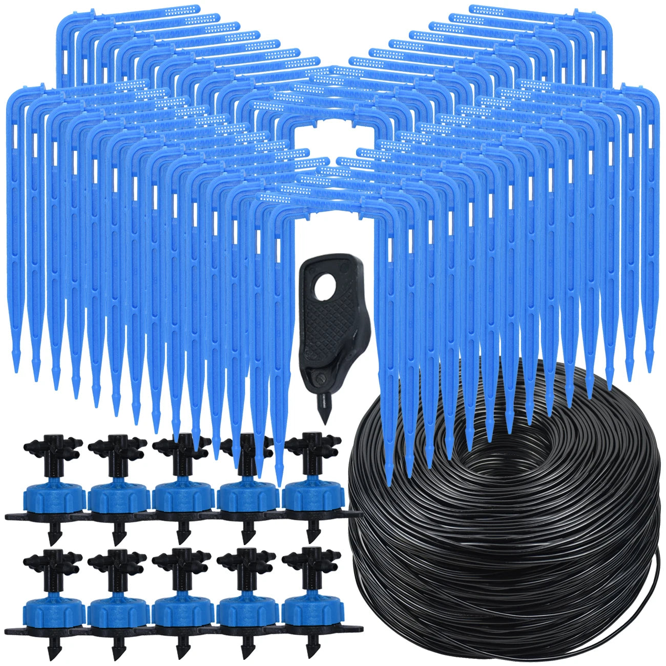 KESLA Greenhouse Drip Irrigation System 4-Way 3/5mm Automatic Watering Kit for Potted Plants 10 or 20 Sets