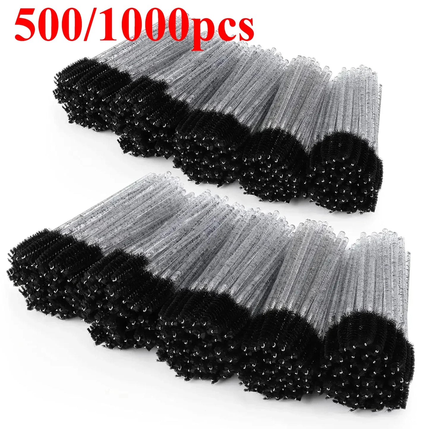 500 or 1000 Pieces Disposable Mascara Wands Eyelash Brush Spoolies for Eyebrow and Eyelash Extensions Colorful Beauty Tools