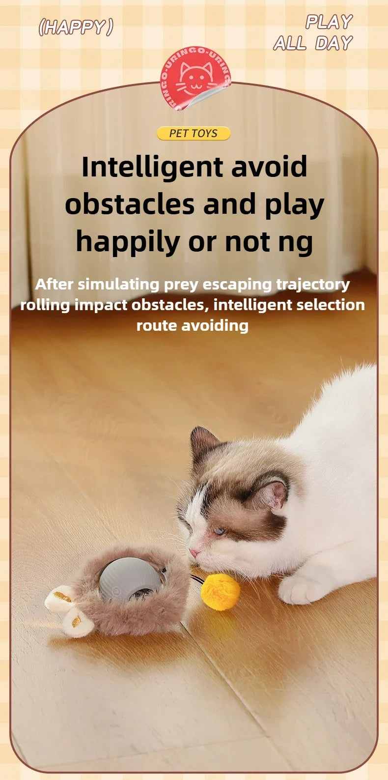 Cat Toys Interactive Ball Electronic Automatic Rolling Magic Ball