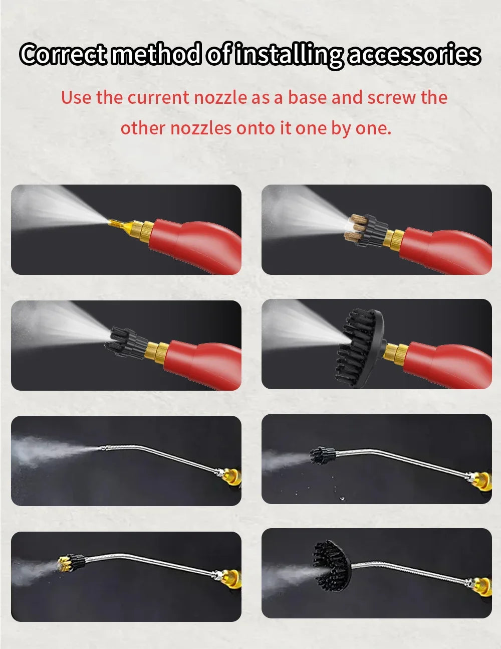 2500W High Temperature Handheld Steam Cleaner for Air Conditioners Kitchen Hoods Cars Floors and More