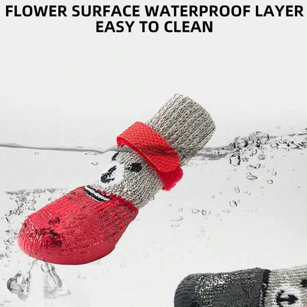 4-Pack of Non-Slip Dog Socks to Prevent Licking and Biting of Hard Wooden Floors, Strong Grip, Paw Protection, Anti-Scratch Cat and Dog Socks