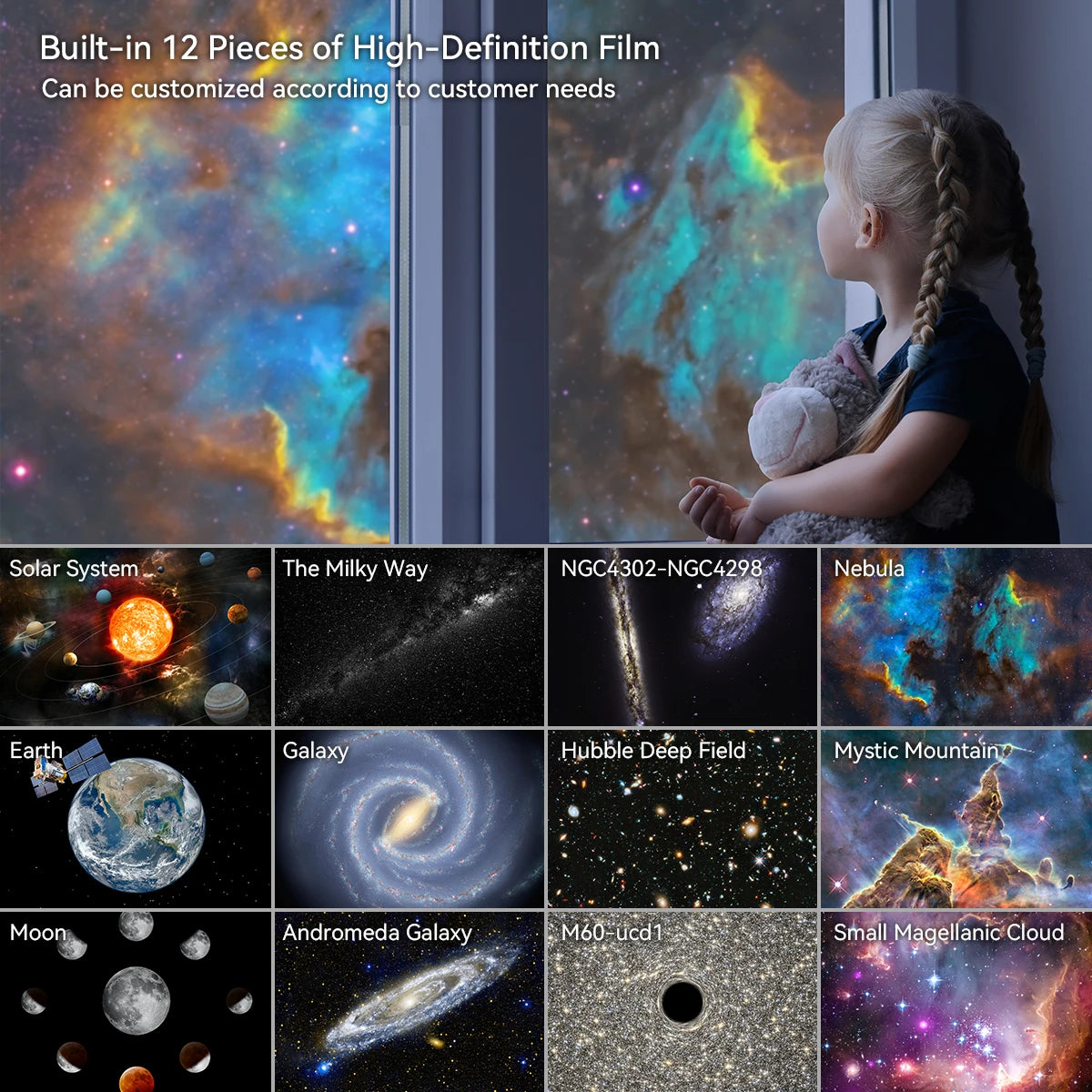 Galaxy Projector Night Light 360 Degree Rotating Starry Sky LED Lamp for Kids Bedroom and Home Decor Gifts