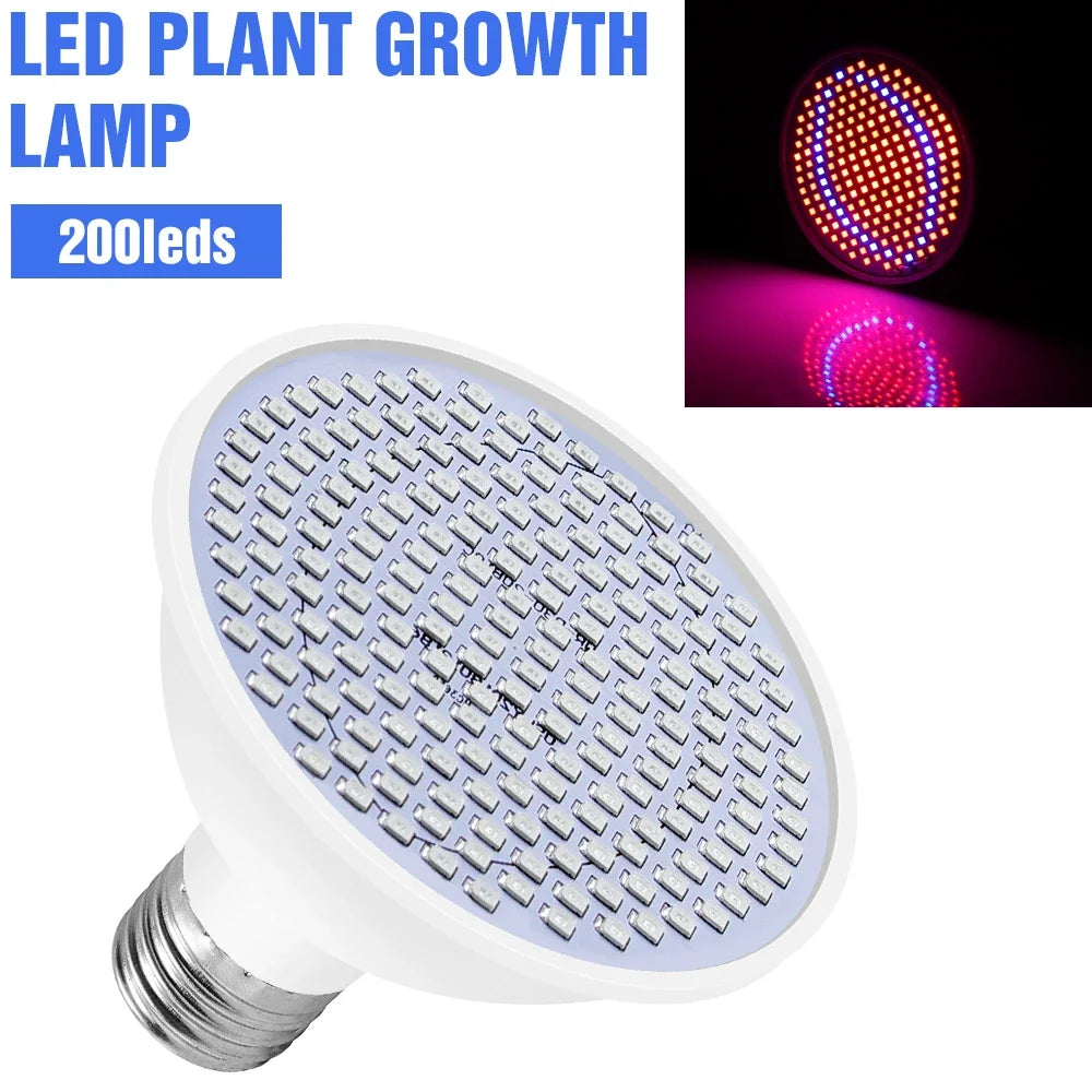 220V E27 300LEDs Plant Grow Light Full Spectrum Bulb