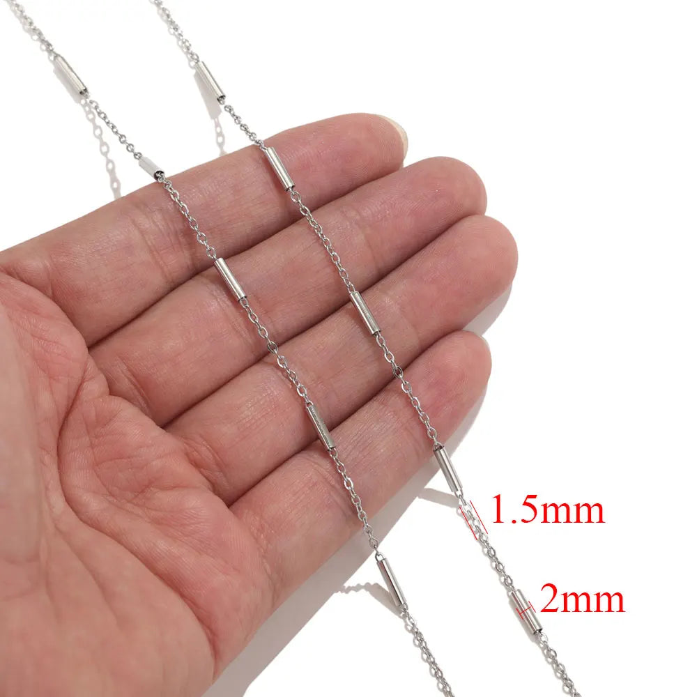 2 Meters Lips Beads Chain for Jewelry Making Gold Findings